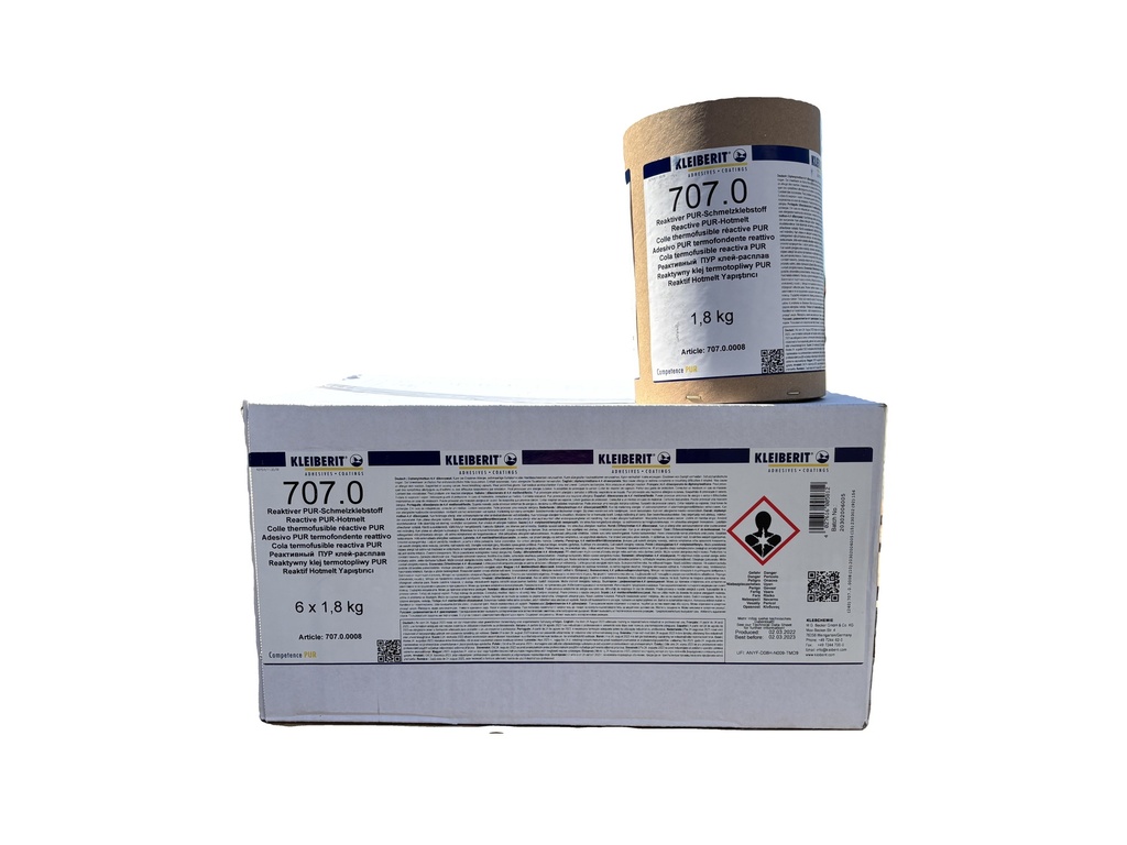 707.0  PUR Hotmelt Kantnizasra - 10.8 Kg (6 x 1,8kg /bax) 